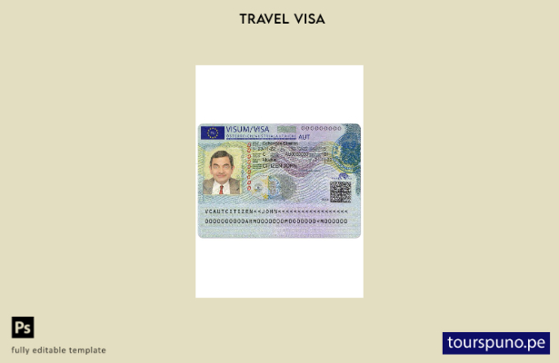 listo para imprimir plantilla de Visa Schengen de Austria de la Embajada de Aust